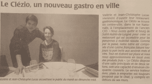 ARTICLE OUEST FRANCE NOV-DEC 2016